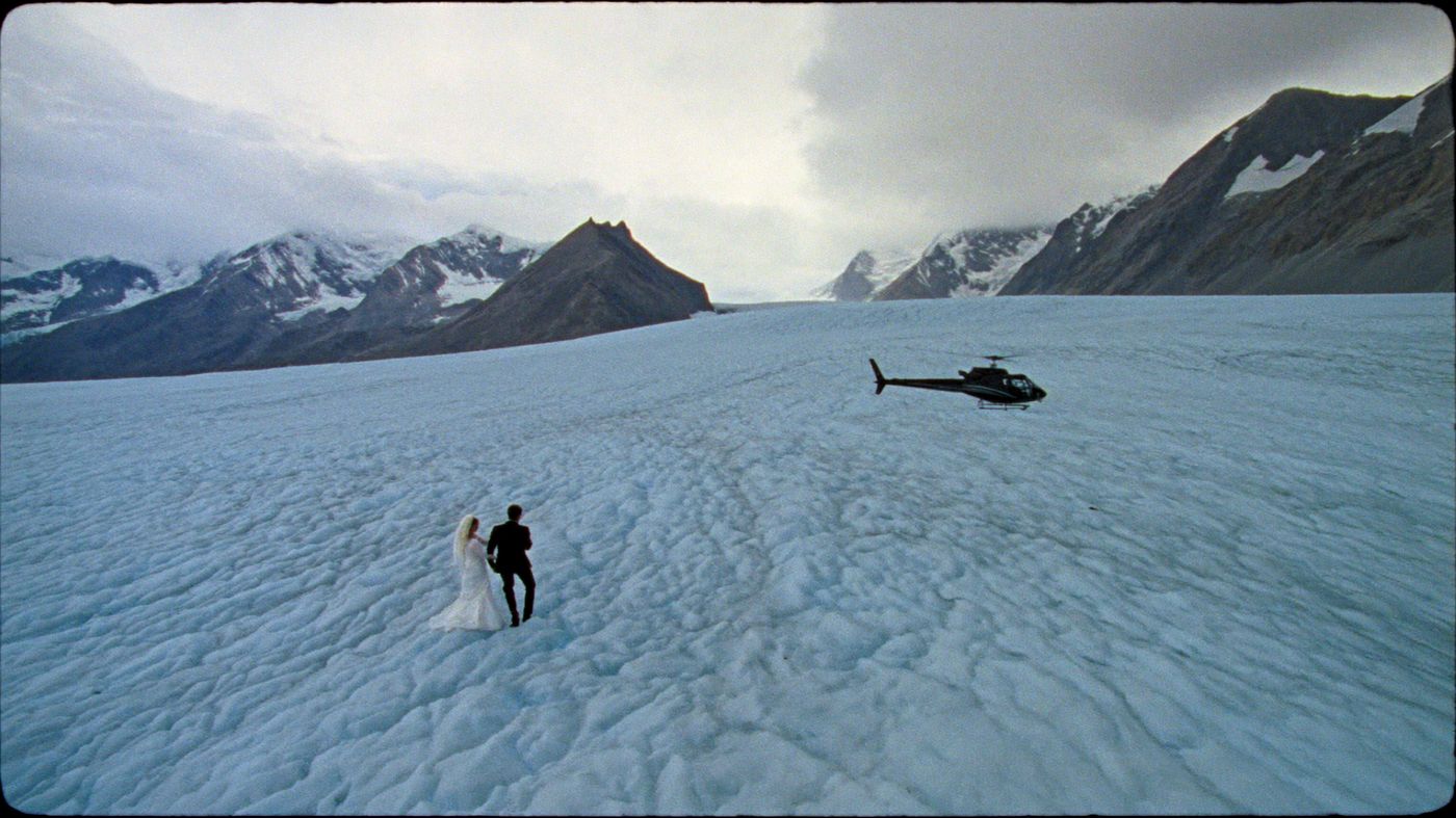 Land on a glacier