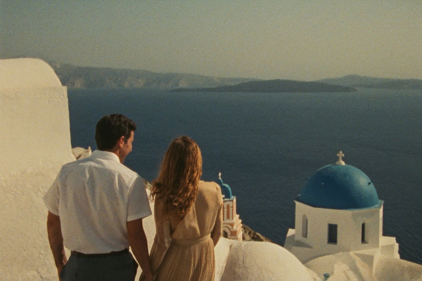 Greece · white cliffs, blue Aegean