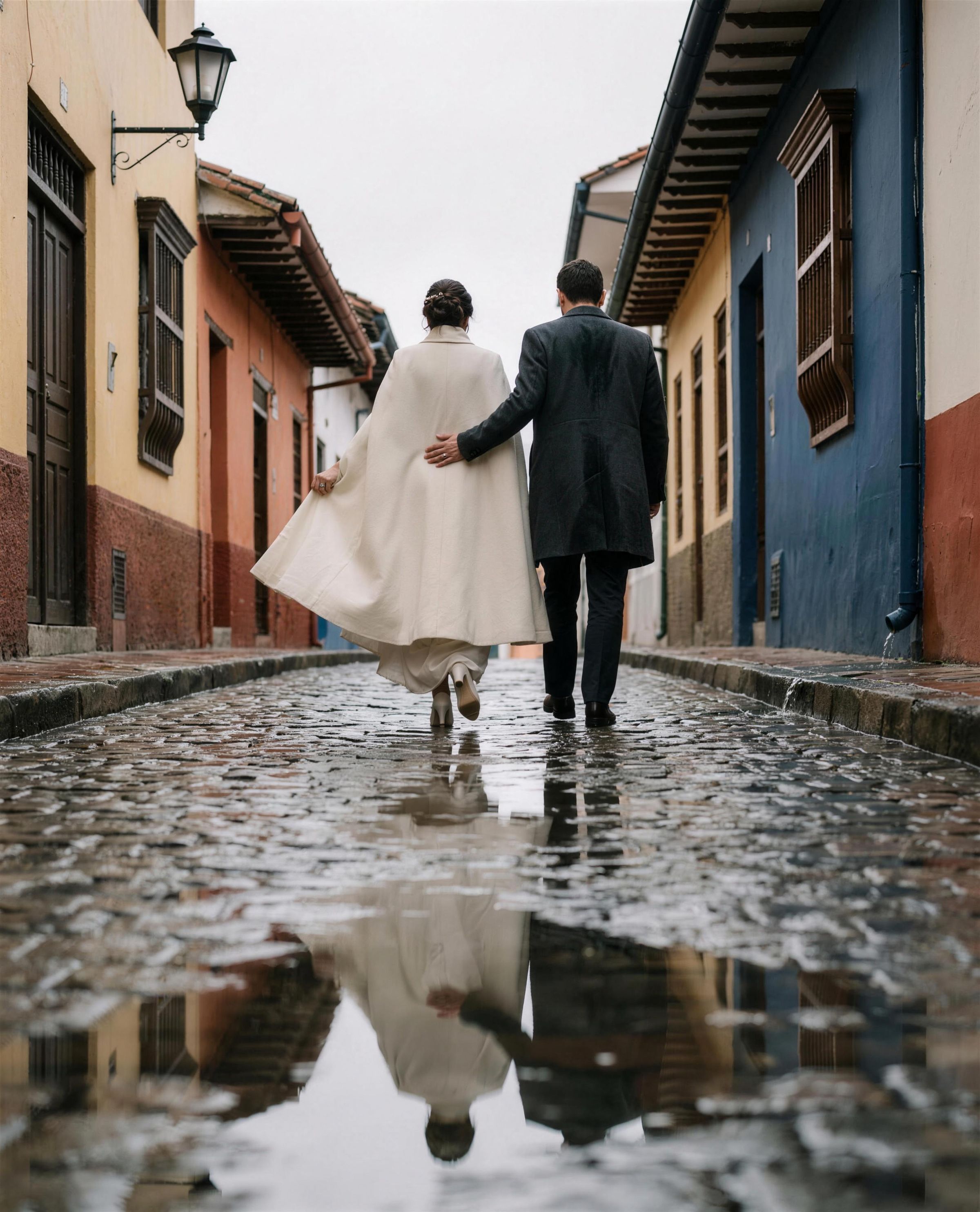A couple in La Candelaria, the old quarter of Bogotá