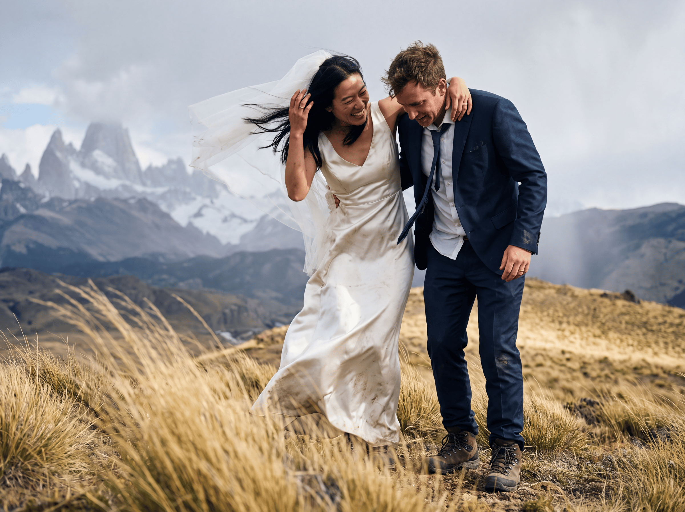 The wind above the Río de las Vueltas, a veil pulled sideways