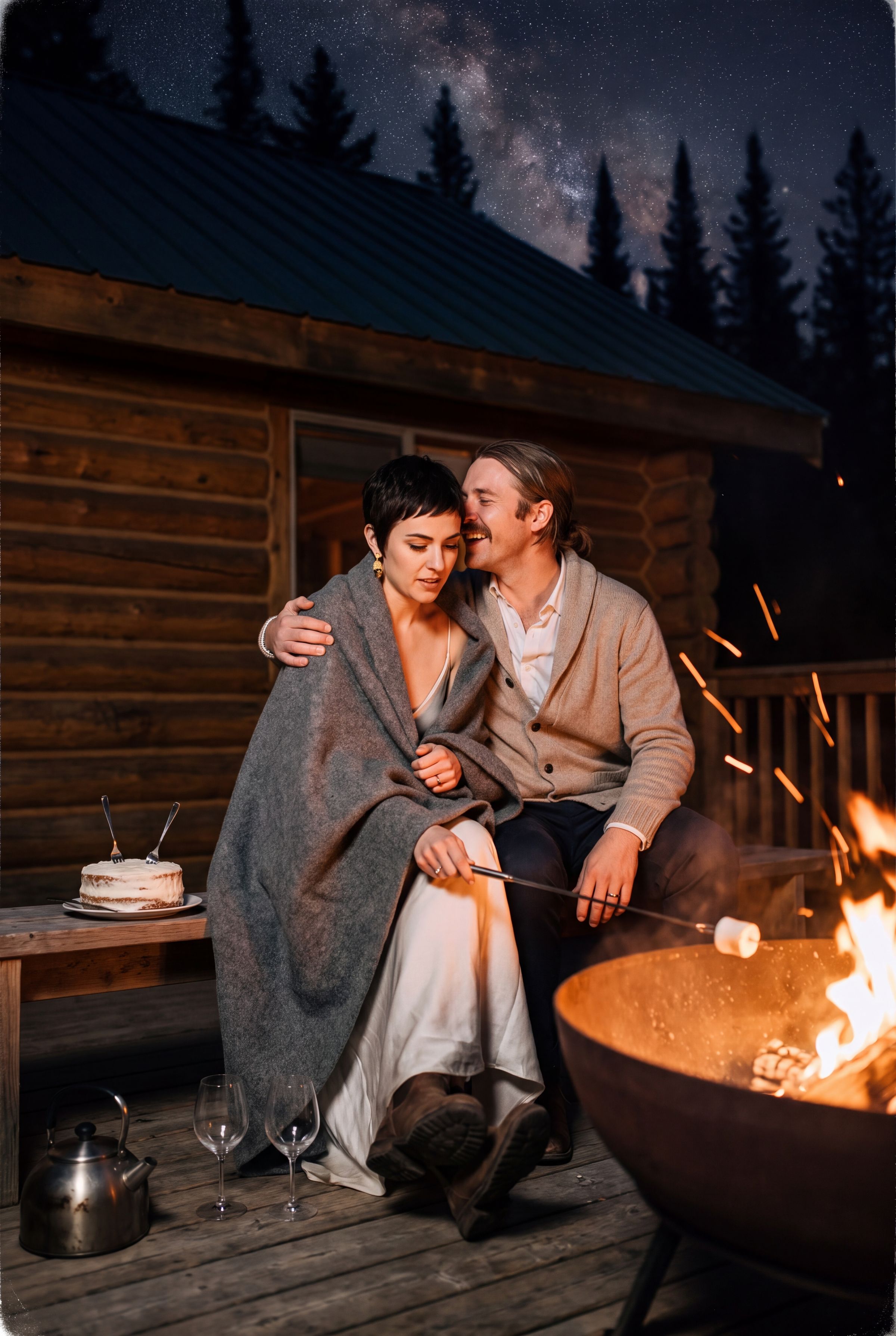 Firelight Under the Stars