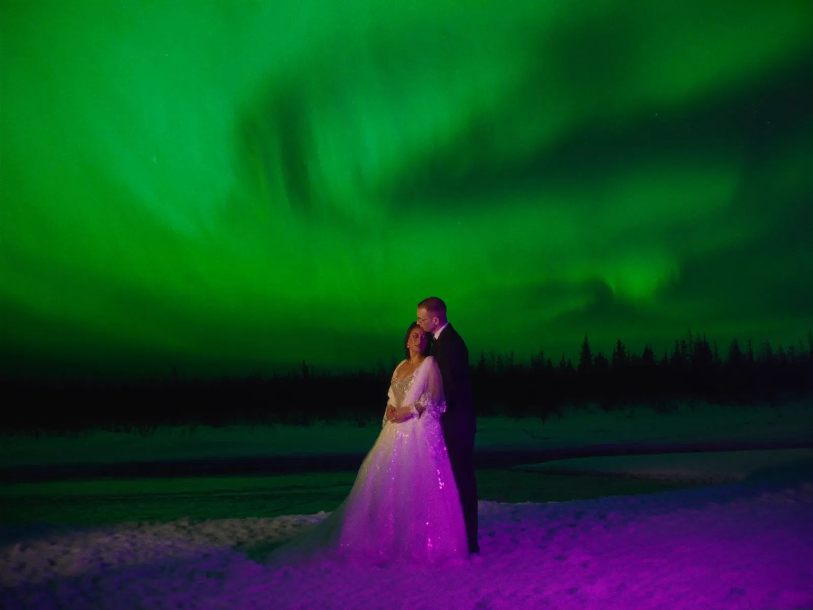 Eloping in Canada, near Banff, photographed by Arman Arai