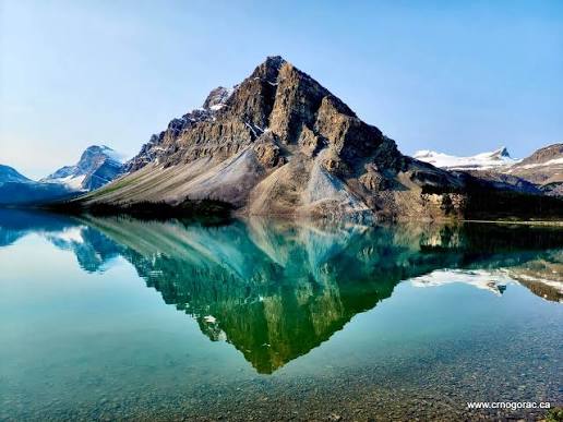 Bow Lake below Crowfoot Glacier and Lake Minnewanka in Banff National Park