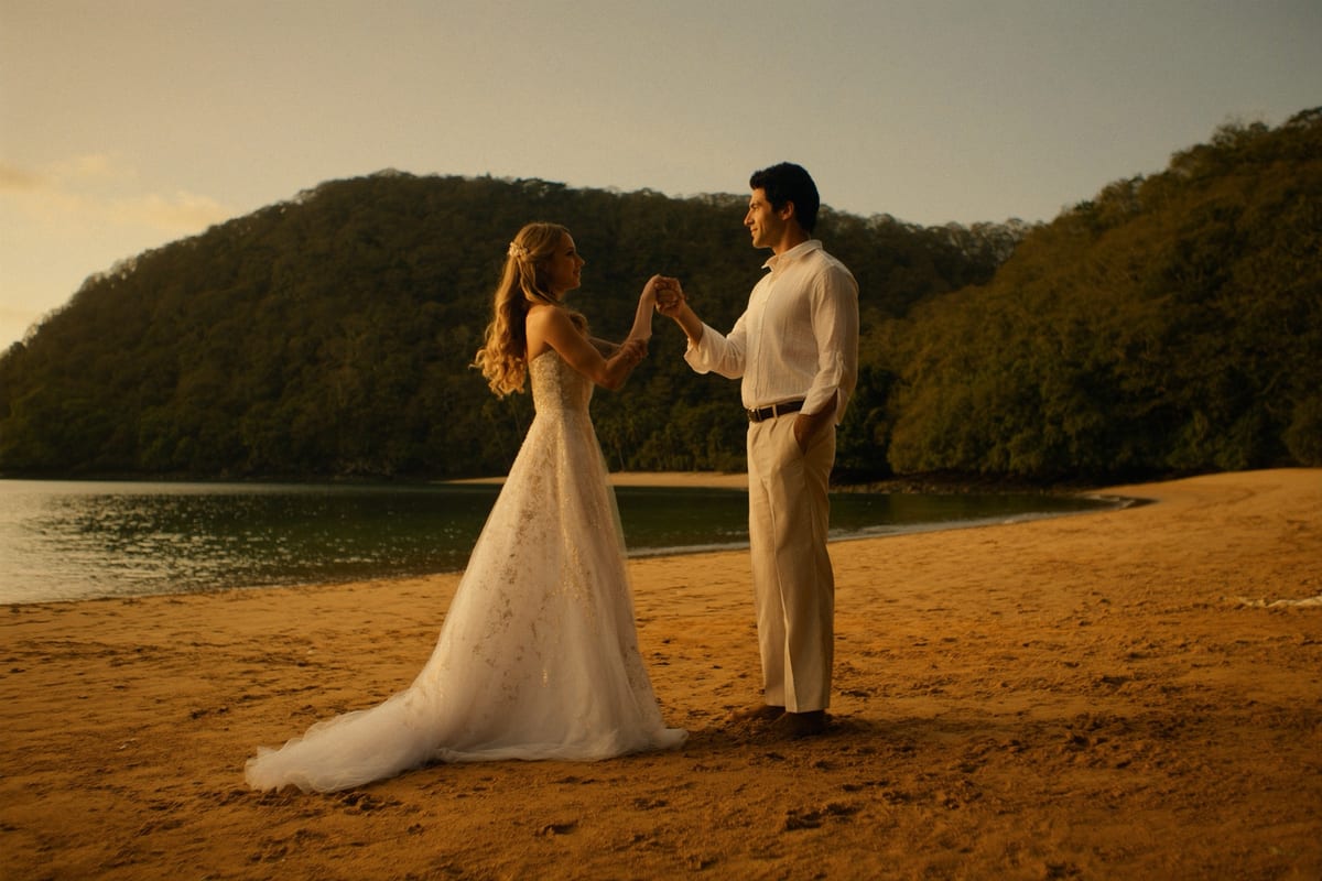 The Guanacaste gold coast at sunset
