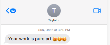 A message from a couple after their gallery was delivered